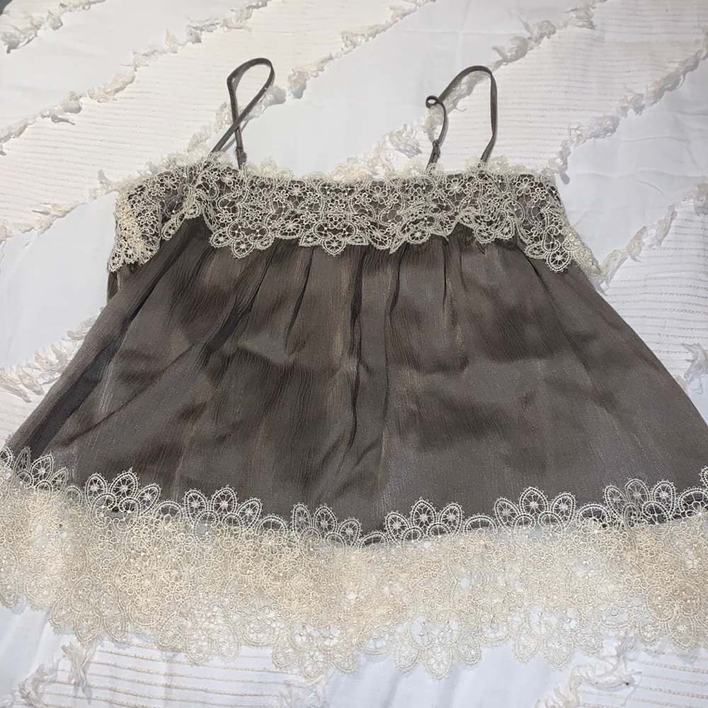 lace zara spaghetti strap tank